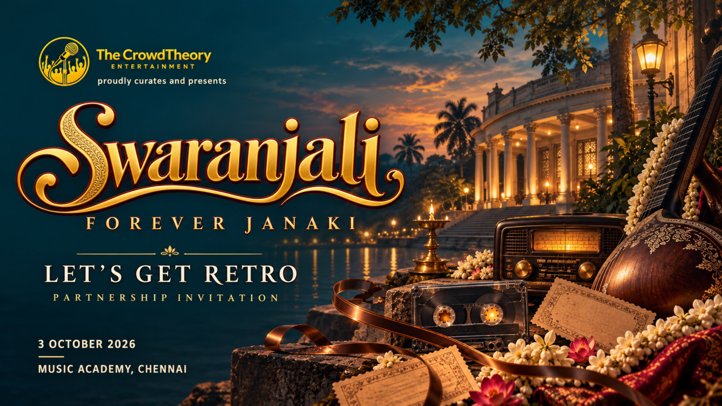 Swaranjali: Forever Janaki — Let's Get Retro, 3 October 2026, Music Academy Chennai