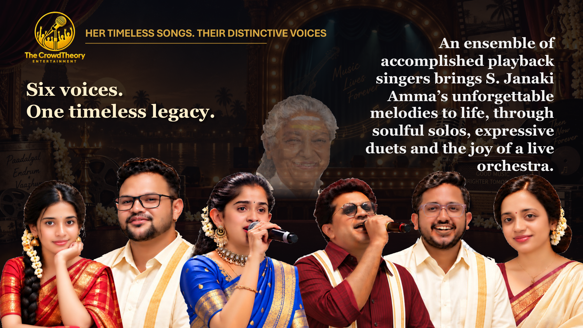 Six voices, one timeless legacy — the ensemble of playback singers performing tribute to S. Janaki Amma